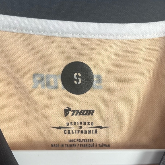 Men’s Thor motorcrossing orange/black/white long sleeve jersey size small - Picture 2 of 3